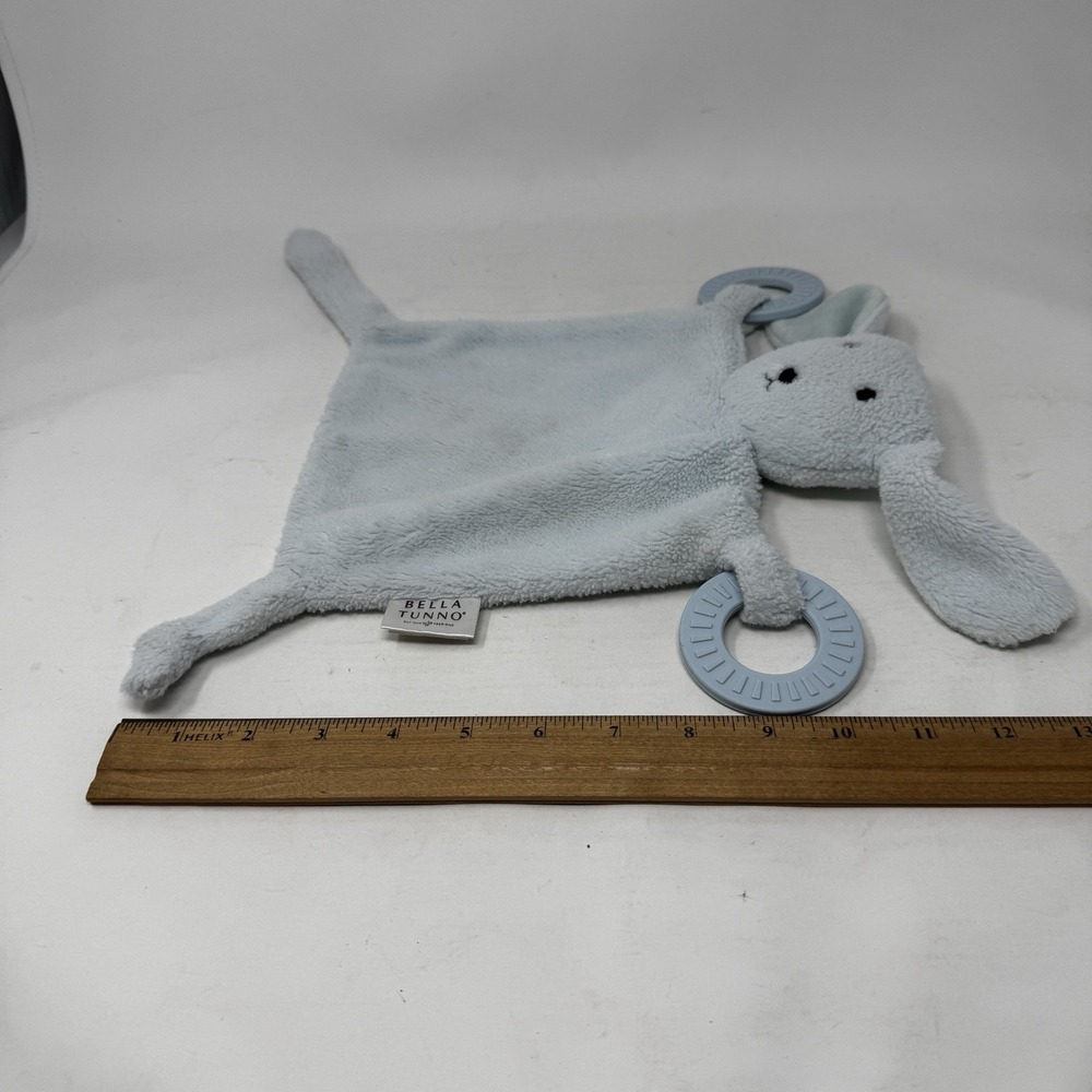 Bella Tunno Blue Dog Lovey Rattle Silicone Teether Rings Baby‎ - Picture 9 of 12